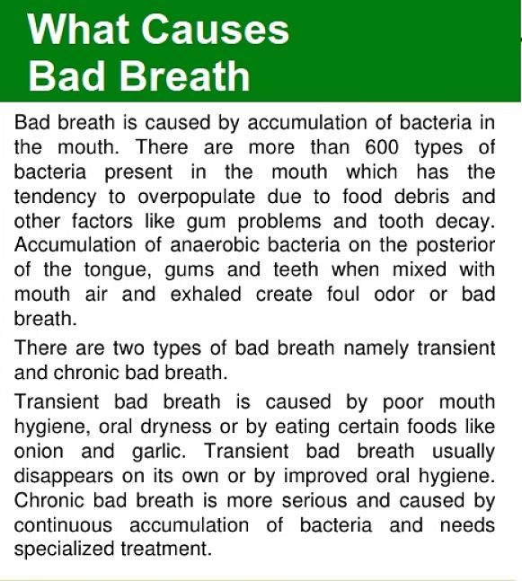 What causes bad breath - see more here