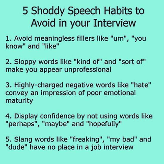 How to improve your speaking techniques at an interview