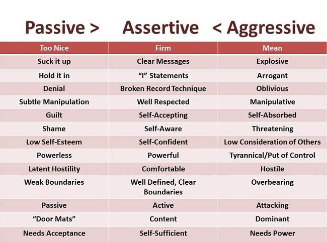 Comparison of Passive, Aggressive and Assertive Approaches and what it means in the workplace