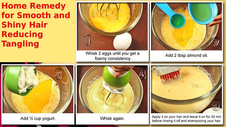 A simple natural home remedy for detangling hair. See otehr recipes in this article