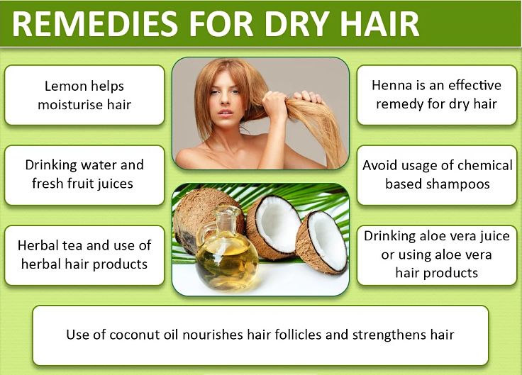 List of healthy natural remedies for dry hair. See the details in this article