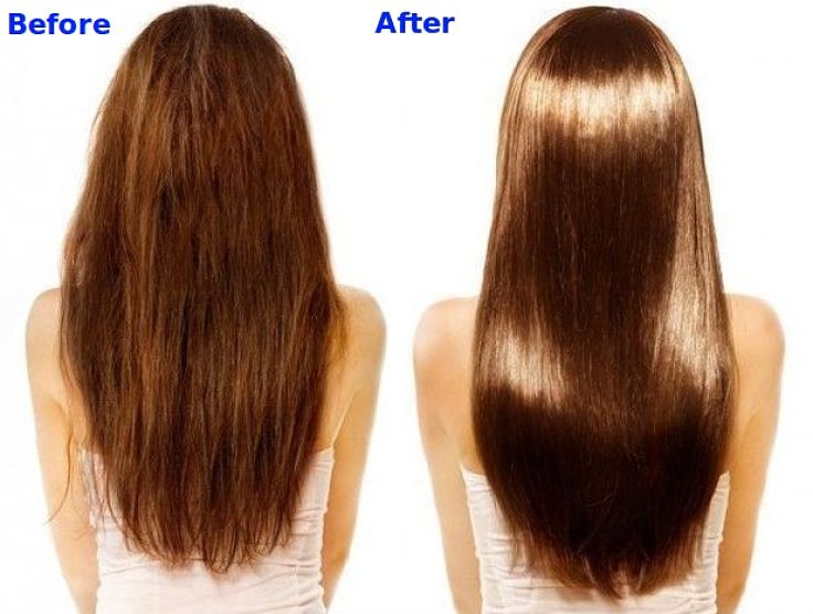 Before and after using a natural hair moisturiser several times. See the healthy natural remedies in this article