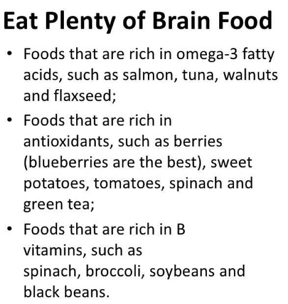 Choosing foods that improve your memory