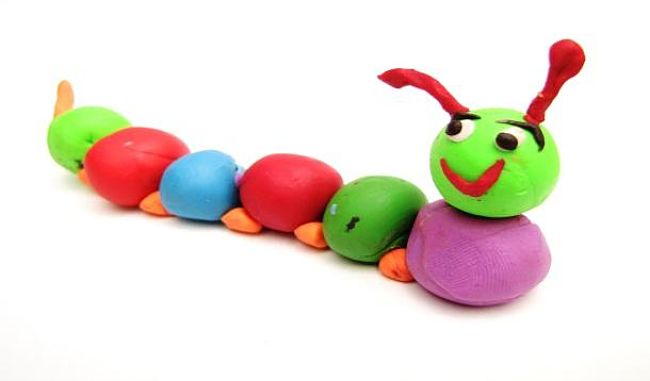 A lovely playdough caterpillar