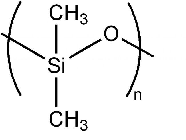 Silicone is inert and the polymer is made from common abundant ions: Silicon(Si); Oxygen(O); Carbon (C) and Hydrogen (H). Silicon is found naturally in sand and rocks.