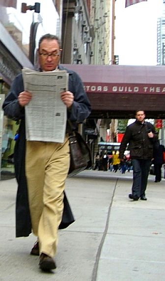 Reading while walking can be just as hazardous as texting
