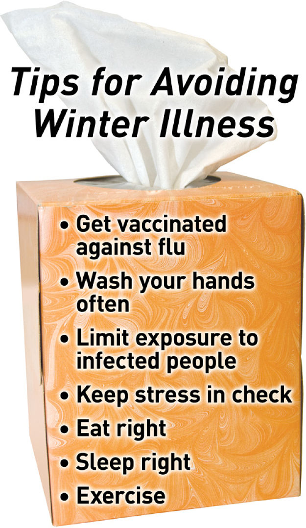 Tips for avoiding winter illnesses include the flu